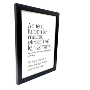 A4 Framed Irish Saying-Nook & Cranny Gift Store-2019 National Gift Store Of The Year-Ireland-Gift Shop