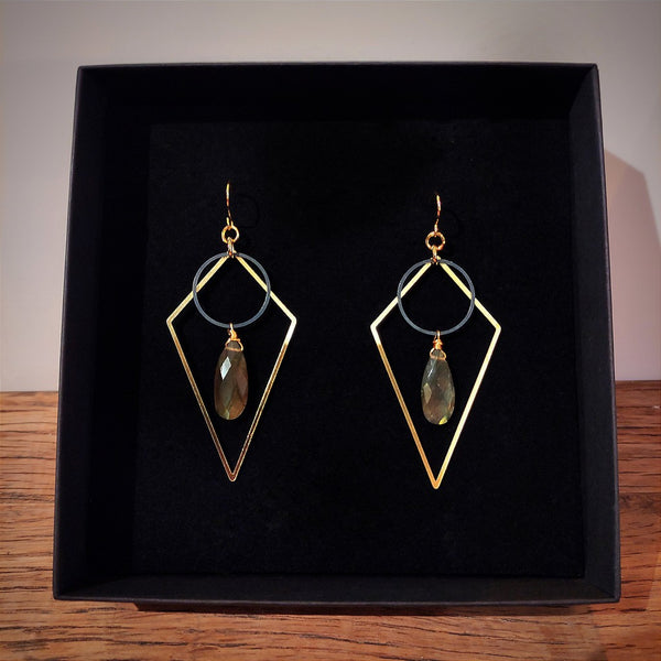 Diamond Shaped Earrings - Hecate-Nook & Cranny Gift Store-2019 National Gift Store Of The Year-Ireland-Gift Shop