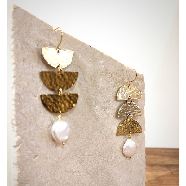 Assymetrical Half Moon Lola Earrings-Nook & Cranny Gift Store-2019 National Gift Store Of The Year-Ireland-Gift Shop