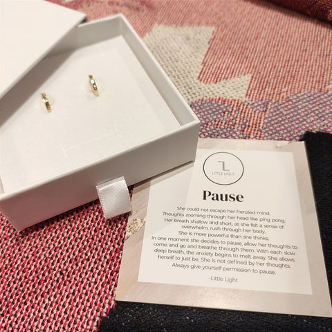 'Pause' Earrings & Poem-Nook & Cranny Gift Store-2019 National Gift Store Of The Year-Ireland-Gift Shop