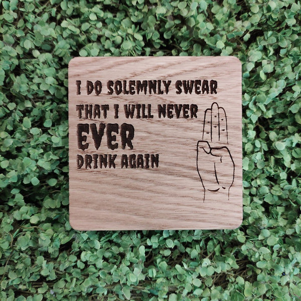 I do solemnly swear! ... square wooden coaster-Nook & Cranny Gift Store-2019 National Gift Store Of The Year-Ireland-Gift Shop