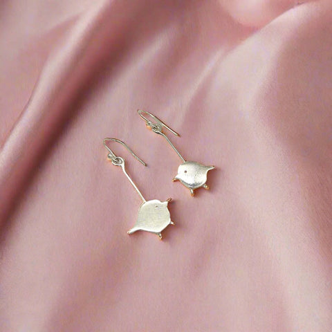 Flying Robin Drop Earrings in Sterling Silver- Made in Laois!-Nook & Cranny Gift Store-2019 National Gift Store Of The Year-Ireland-Gift Shop