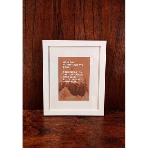 Inspiring Framed Print with Mount - Courage-Nook & Cranny Gift Store-2019 National Gift Store Of The Year-Ireland-Gift Shop