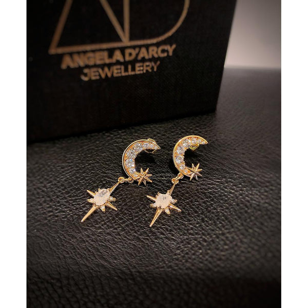 Northern Moon and Star Earrings-Nook & Cranny Gift Store-2019 National Gift Store Of The Year-Ireland-Gift Shop