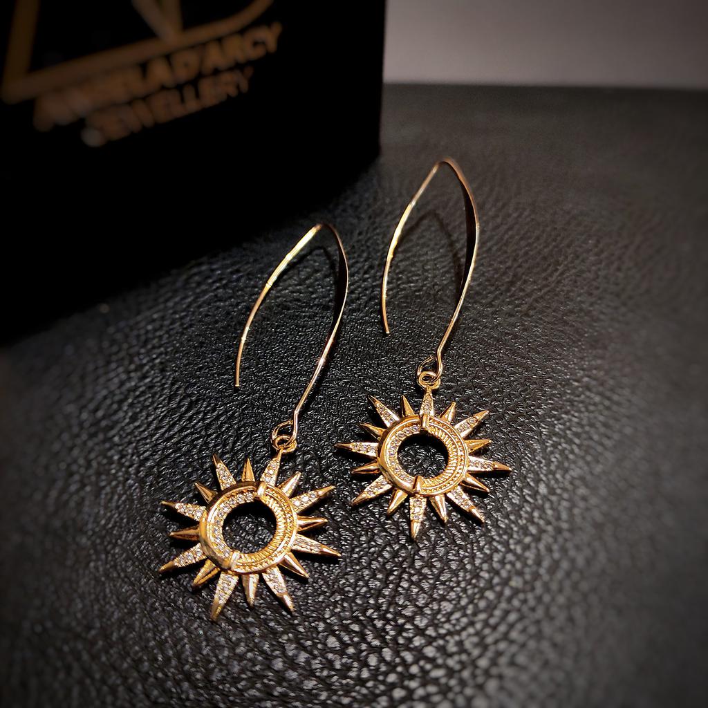 Sunburst Earrings - Long-Nook & Cranny Gift Store-2019 National Gift Store Of The Year-Ireland-Gift Shop