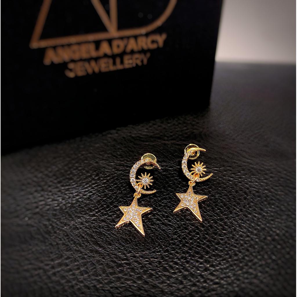 Mini Moon and Star Earrings-Nook & Cranny Gift Store-2019 National Gift Store Of The Year-Ireland-Gift Shop