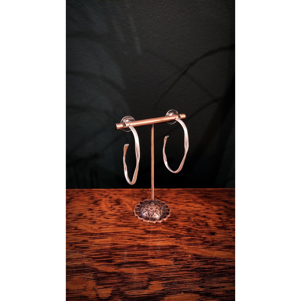 Elysian Twisted Hoop Earrings - Silver-Nook & Cranny Gift Store-2019 National Gift Store Of The Year-Ireland-Gift Shop