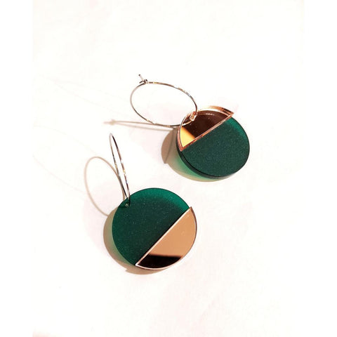 Horizon Earring - Royal Green & Gold-Nook & Cranny Gift Store-2019 National Gift Store Of The Year-Ireland-Gift Shop