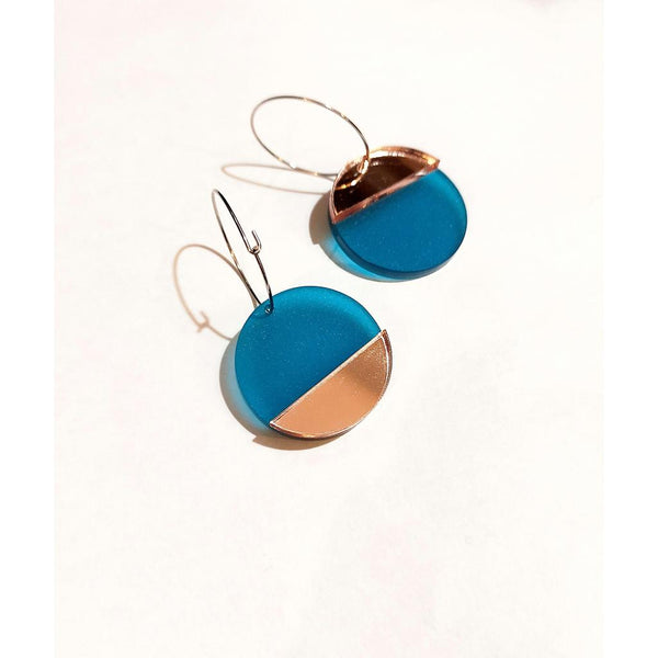 Horizon Earring - Turquoise & Gold-Nook & Cranny Gift Store-2019 National Gift Store Of The Year-Ireland-Gift Shop