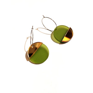 Horizon Earring - Olive & Gold-Nook & Cranny Gift Store-2019 National Gift Store Of The Year-Ireland-Gift Shop