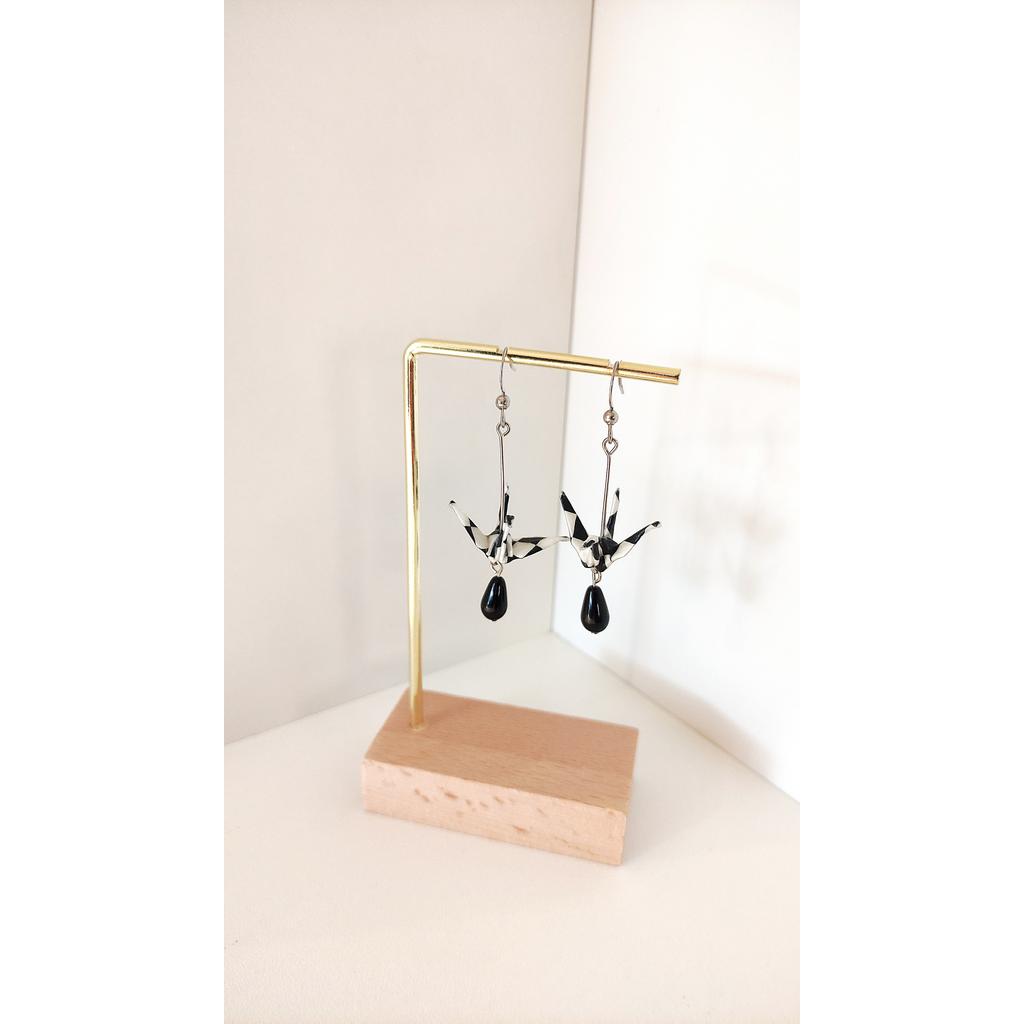 Handmade Origami Drop Earrings - Crane-Nook & Cranny Gift Store-2019 National Gift Store Of The Year-Ireland-Gift Shop