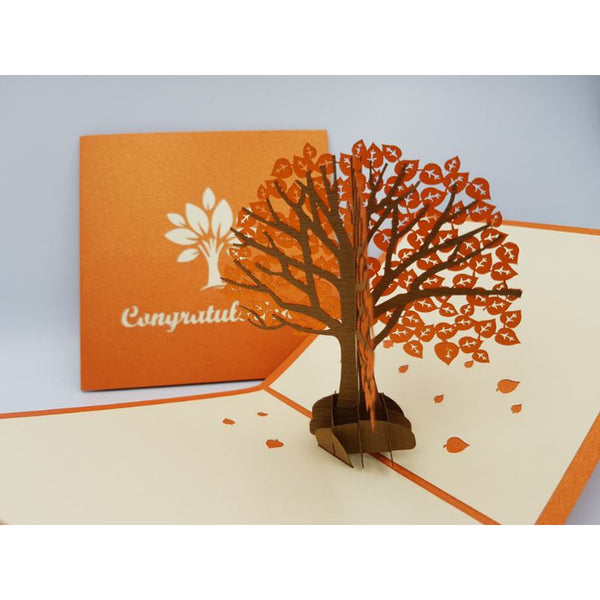 3d Pop up Card - Congratulations (Tree)-Nook & Cranny Gift Store-2019 National Gift Store Of The Year-Ireland-Gift Shop