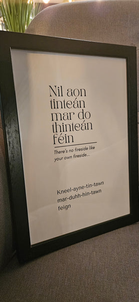 A4 Framed Irish Saying-Nook & Cranny Gift Store-2019 National Gift Store Of The Year-Ireland-Gift Shop