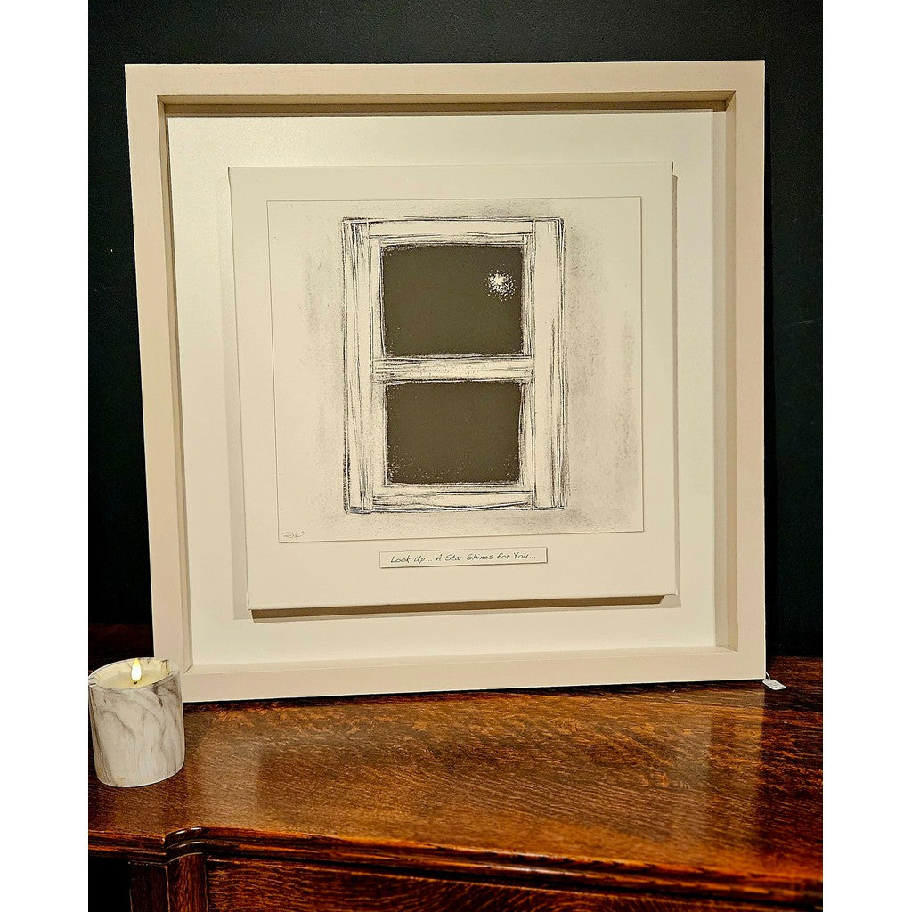 Large Tray Framed Canvas Print - Look up a Star Shines for you ...-Nook & Cranny Gift Store-2019 National Gift Store Of The Year-Ireland-Gift Shop