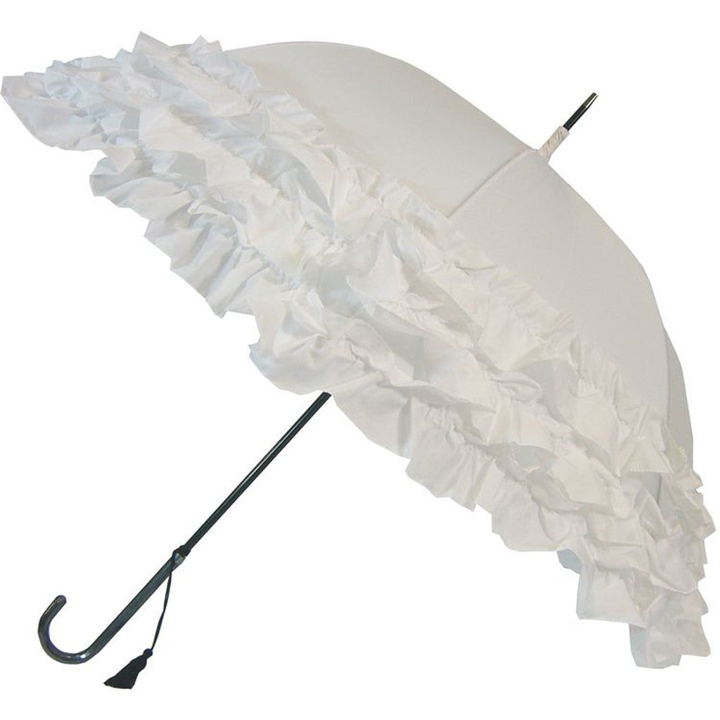Triple Frill Classic White Umbrella-Nook & Cranny Gift Store-2019 National Gift Store Of The Year-Ireland-Gift Shop