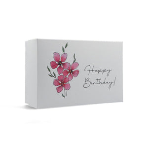 Gift Box or Memory Box - Happy birthday flowers design with matching card-Nook & Cranny Gift Store-2019 National Gift Store Of The Year-Ireland-Gift Shop