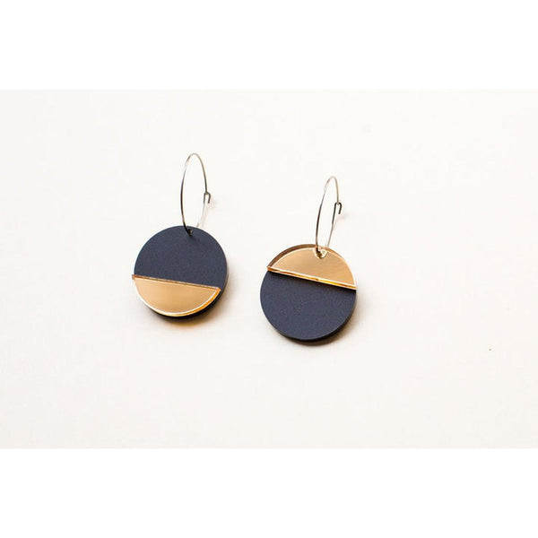 Horizon Earring - Black & Gold-Nook & Cranny Gift Store-2019 National Gift Store Of The Year-Ireland-Gift Shop