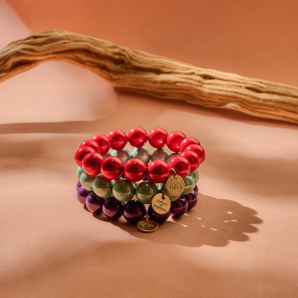 A piece of happiness - Beaded Expandable Bracelet (Large Beads)-Nook & Cranny Gift Store-2019 National Gift Store Of The Year-Ireland-Gift Shop