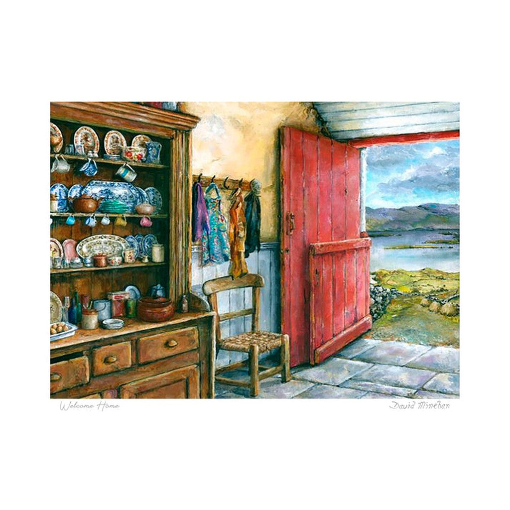 'Welcome Home' - Irish Framed Print-Nook & Cranny Gift Store-2019 National Gift Store Of The Year-Ireland-Gift Shop