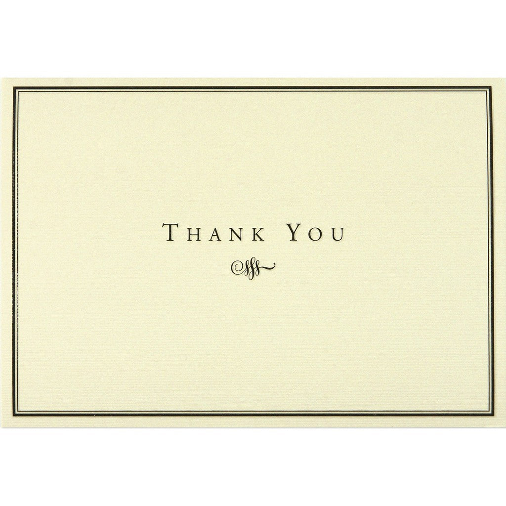 Box Set 14 Thank You Note Cards - Black and Cream-Nook & Cranny Gift Store-2019 National Gift Store Of The Year-Ireland-Gift Shop