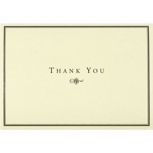 Box Set 14 Thank You Note Cards - Black and Cream-Nook & Cranny Gift Store-2019 National Gift Store Of The Year-Ireland-Gift Shop