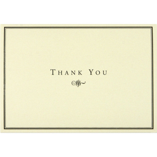 Box Set 14 Thank You Note Cards - Black and Cream-Nook & Cranny Gift Store-2019 National Gift Store Of The Year-Ireland-Gift Shop