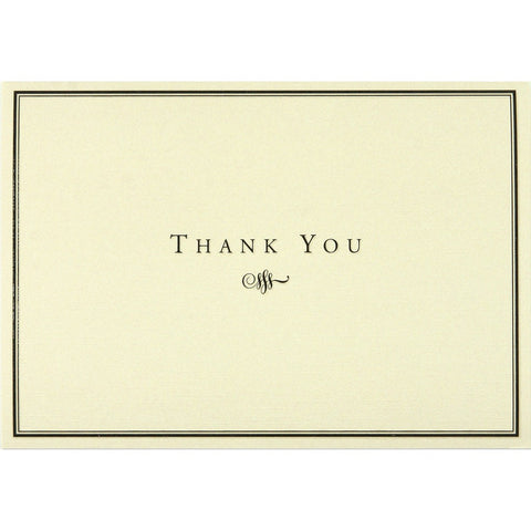 Box Set 14 Thank You Note Cards - Black and Cream-Nook & Cranny Gift Store-2019 National Gift Store Of The Year-Ireland-Gift Shop