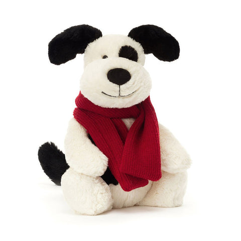 Bashful Black & Cream Winter Puppy - by Jellycat-Nook & Cranny Gift Store-2019 National Gift Store Of The Year-Ireland-Gift Shop