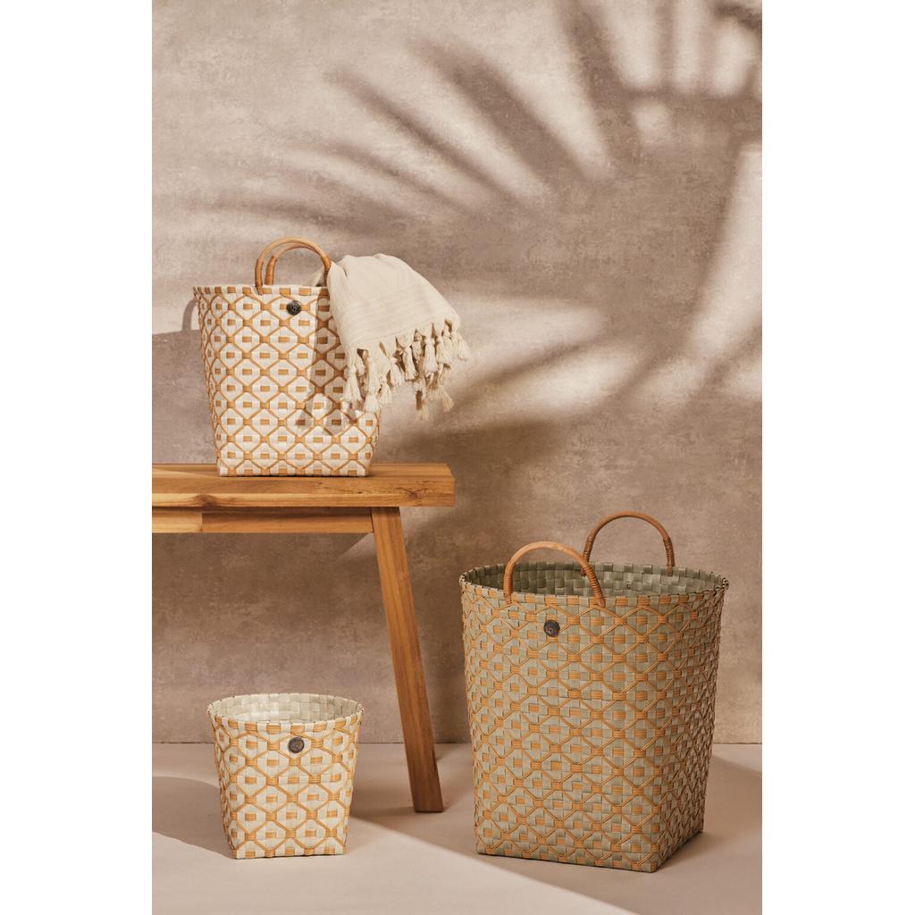 Ivy & Rose Storage Basket with Ecru Pattern - Small-Nook & Cranny Gift Store-2019 National Gift Store Of The Year-Ireland-Gift Shop