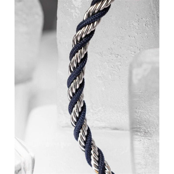 Catena Twisted Bracelet - Navy / Silver-Nook & Cranny Gift Store-2019 National Gift Store Of The Year-Ireland-Gift Shop