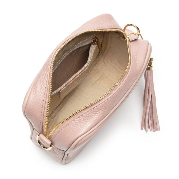 Elie Beaumont Italian Crossbody Leather Bag - (Blush)-Nook & Cranny Gift Store-2019 National Gift Store Of The Year-Ireland-Gift Shop