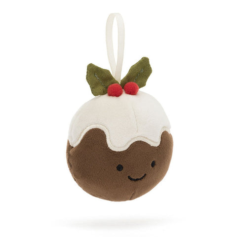 Festive Folly Christmas Pudding Hanging Decoration by Jellycat-Nook & Cranny Gift Store-2019 National Gift Store Of The Year-Ireland-Gift Shop