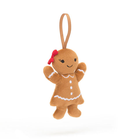 Festive Folly Gingerbread Ruby Hanging Decoration by Jellycat-Nook & Cranny Gift Store-2019 National Gift Store Of The Year-Ireland-Gift Shop