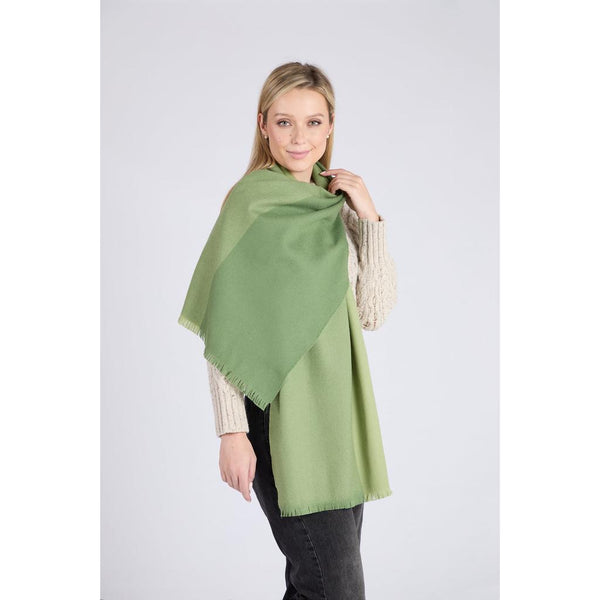 Giant Merino Foxford Scarf - Green Stripe-Nook & Cranny Gift Store-2019 National Gift Store Of The Year-Ireland-Gift Shop