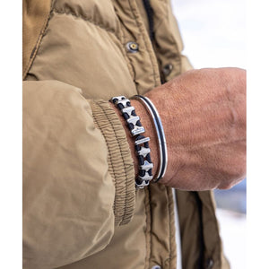 'Bold Bob' Bracelet - Navy / Silver-Nook & Cranny Gift Store-2019 National Gift Store Of The Year-Ireland-Gift Shop