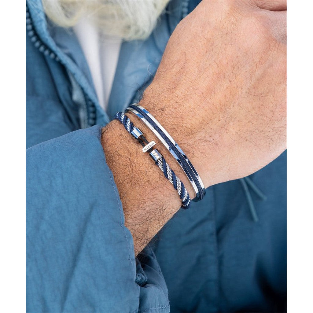 Catena Twisted Bracelet - Navy / Silver-Nook & Cranny Gift Store-2019 National Gift Store Of The Year-Ireland-Gift Shop