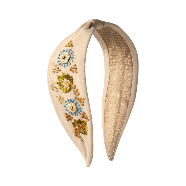 Embroidered Headband - Perfect Poise (Coconut)-Nook & Cranny Gift Store-2019 National Gift Store Of The Year-Ireland-Gift Shop