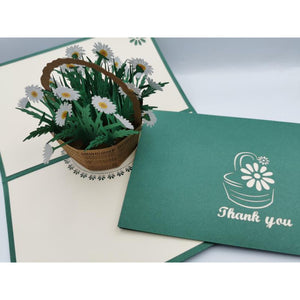 3d Pop up Card - Thank You (Daisy)-Nook & Cranny Gift Store-2019 National Gift Store Of The Year-Ireland-Gift Shop