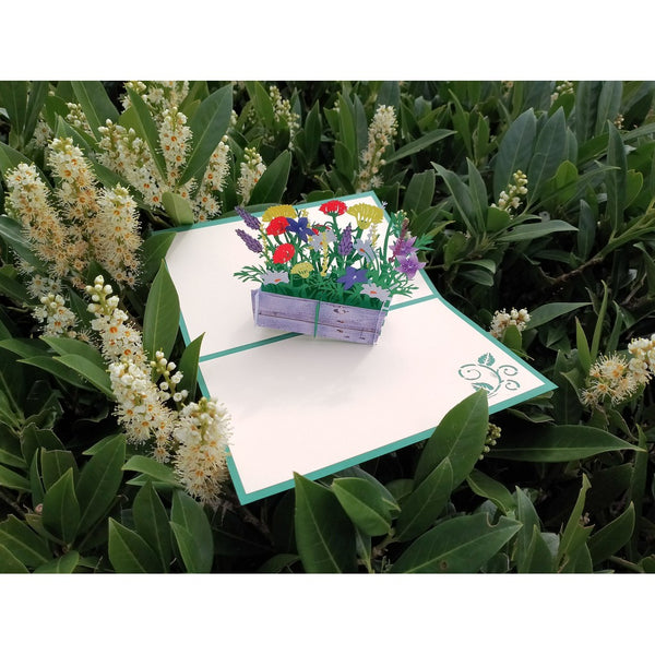 3d Pop up Card - Wild Flowers in Crate-Nook & Cranny Gift Store-2019 National Gift Store Of The Year-Ireland-Gift Shop