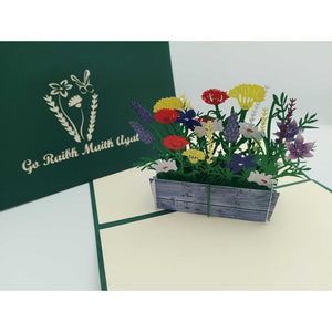 3d Pop up Card - Go Raibh Maith Agat - Bláthanna Fiáine-Nook & Cranny Gift Store-2019 National Gift Store Of The Year-Ireland-Gift Shop