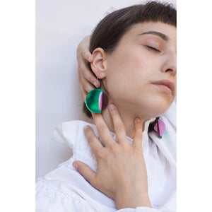 Dexel Vivid Earrings - Green & Magenta-Nook & Cranny Gift Store-2019 National Gift Store Of The Year-Ireland-Gift Shop