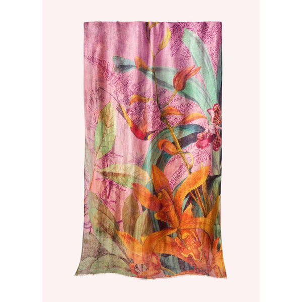 Botany Bliss Linen/Cotton Print Scarf - Lavender-Nook & Cranny Gift Store-2019 National Gift Store Of The Year-Ireland-Gift Shop