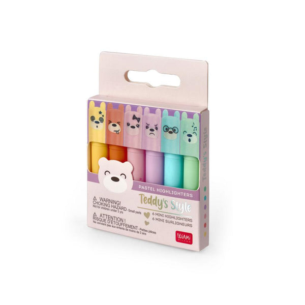 Teddy's Mood - Mini Pastel Highlighters-Nook & Cranny Gift Store-2019 National Gift Store Of The Year-Ireland-Gift Shop