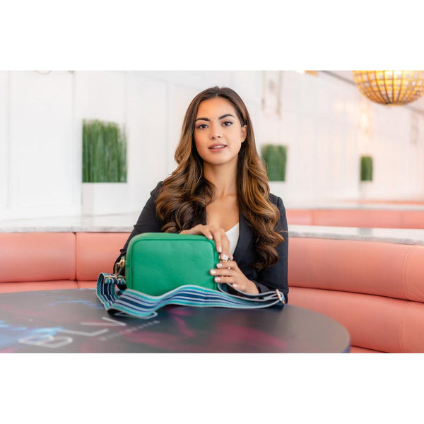 Elie Beaumont Cross Body Italian Leather Bag - (Bright Green Emerald)-Nook & Cranny Gift Store-2019 National Gift Store Of The Year-Ireland-Gift Shop