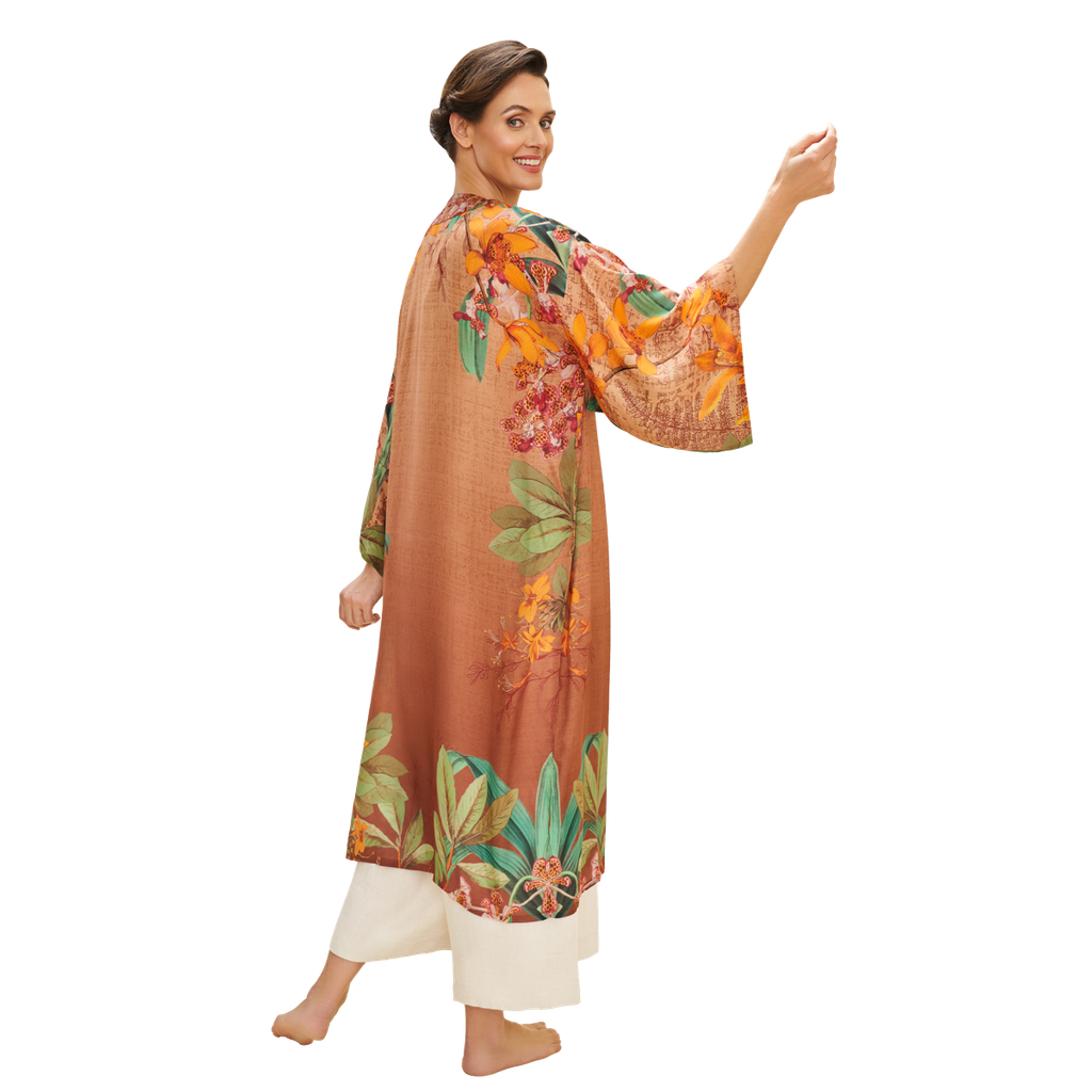 Luxurious Kimono Gown - Botany Bliss (Taupe)-Nook & Cranny Gift Store-2019 National Gift Store Of The Year-Ireland-Gift Shop