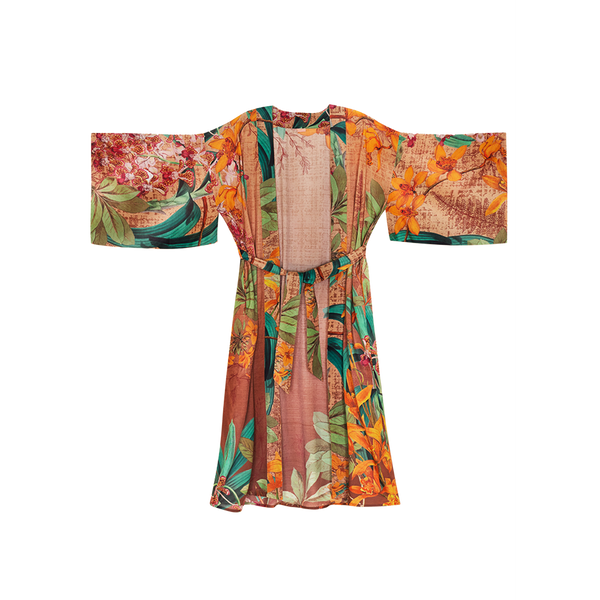 Luxurious Kimono Gown - Botany Bliss (Taupe)-Nook & Cranny Gift Store-2019 National Gift Store Of The Year-Ireland-Gift Shop