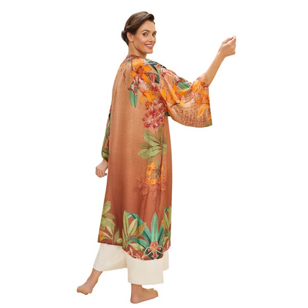 Luxurious Kimono Gown - Botany Bliss (Taupe)-Nook & Cranny Gift Store-2019 National Gift Store Of The Year-Ireland-Gift Shop