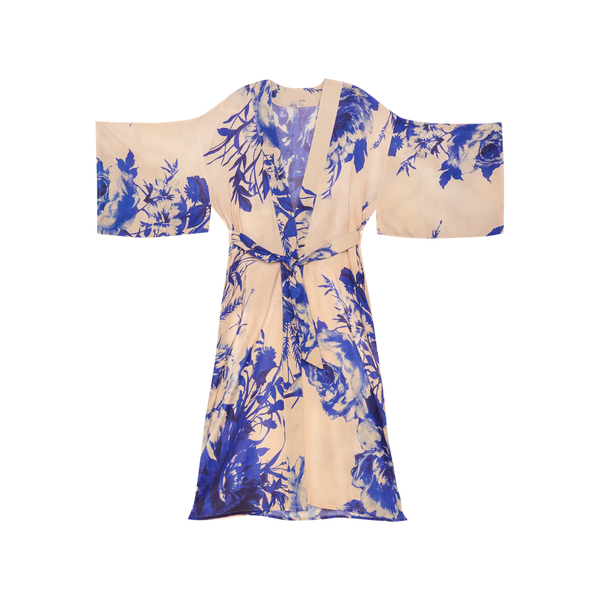 Luxurious Kimono Gown - Chine Blue Blooms-Nook & Cranny Gift Store-2019 National Gift Store Of The Year-Ireland-Gift Shop