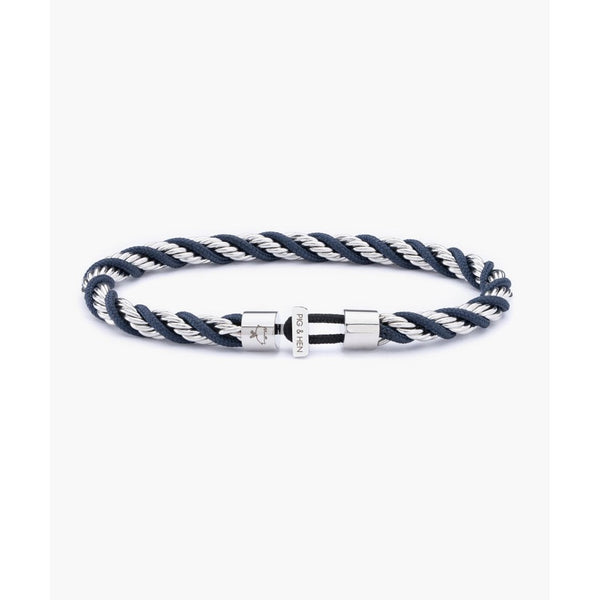 Catena Twisted Bracelet - Navy / Silver-Nook & Cranny Gift Store-2019 National Gift Store Of The Year-Ireland-Gift Shop