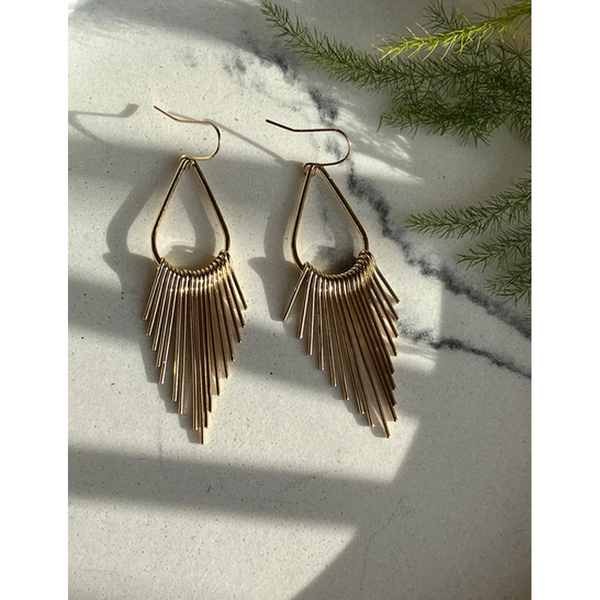 The Striking Claudine Earrings - White Gold-Nook & Cranny Gift Store-2019 National Gift Store Of The Year-Ireland-Gift Shop